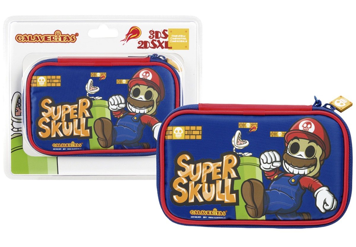 Indeca- Bolsa Funda De Transporte Para Nintendo 3DS - XL - 2DS XL de Calaveritas (modelo Super Mario) Indeca- Bolsa Funda De Transporte Para Nintendo 3DS - XL - 2DS XL de Calaveritas (modelo Super Mario)